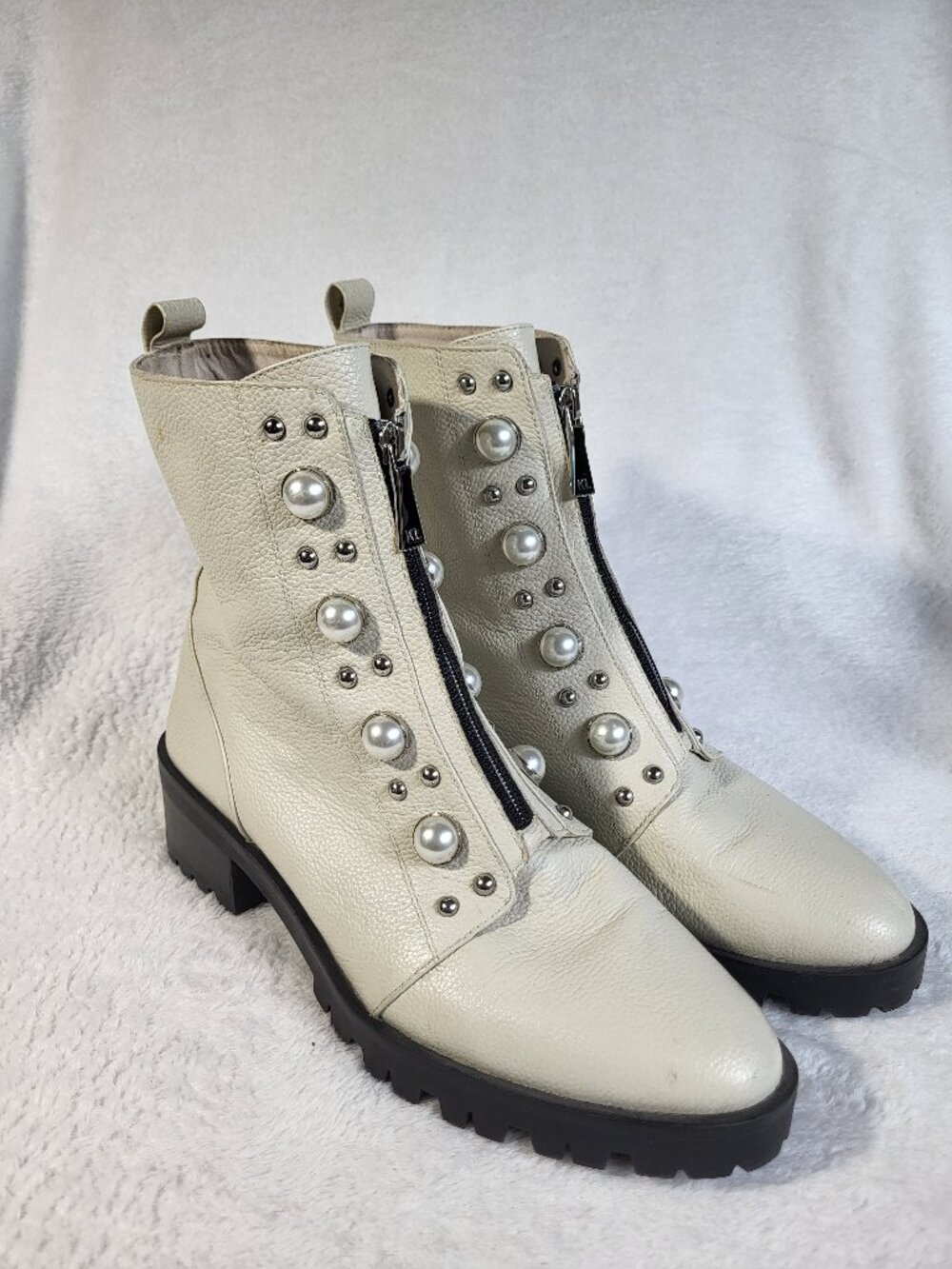 Karl Lagerfeld Payzlee Lug Sole Boots - Size 11M / 42B